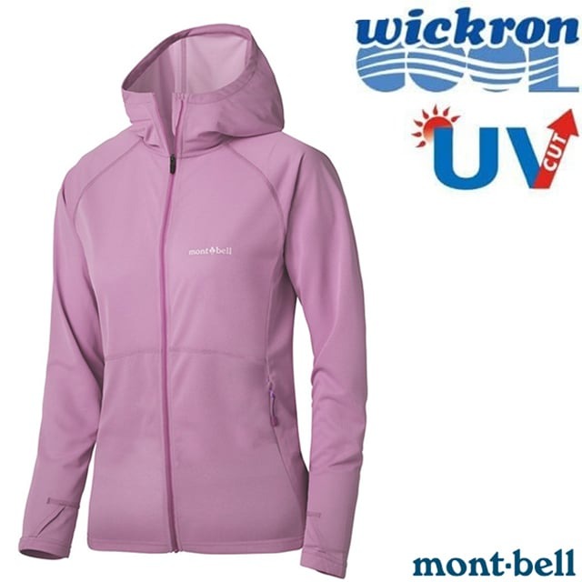 【mont-bell】女 COOL FULL-ZIP HOODIE 抗UV 連帽外套/1114637 LV 薰衣紫✿70D033